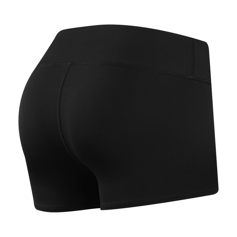 Tough Mode Women's 3" Athletic Workout Volleyball Running WOD Compression Shorts Black - Image 3